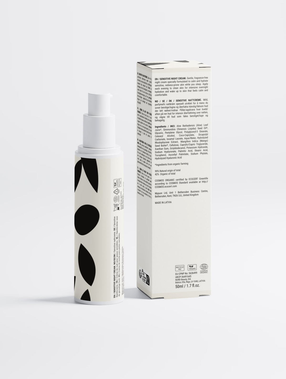 Sensitive Skin Overnight Cream, Fragrance Free