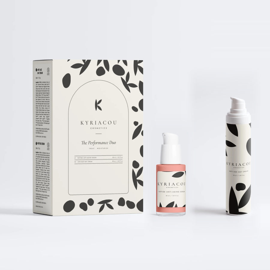 The Performance Duo gift box with Peptide Anti-Aging Serum, Anti-Age Day Cream