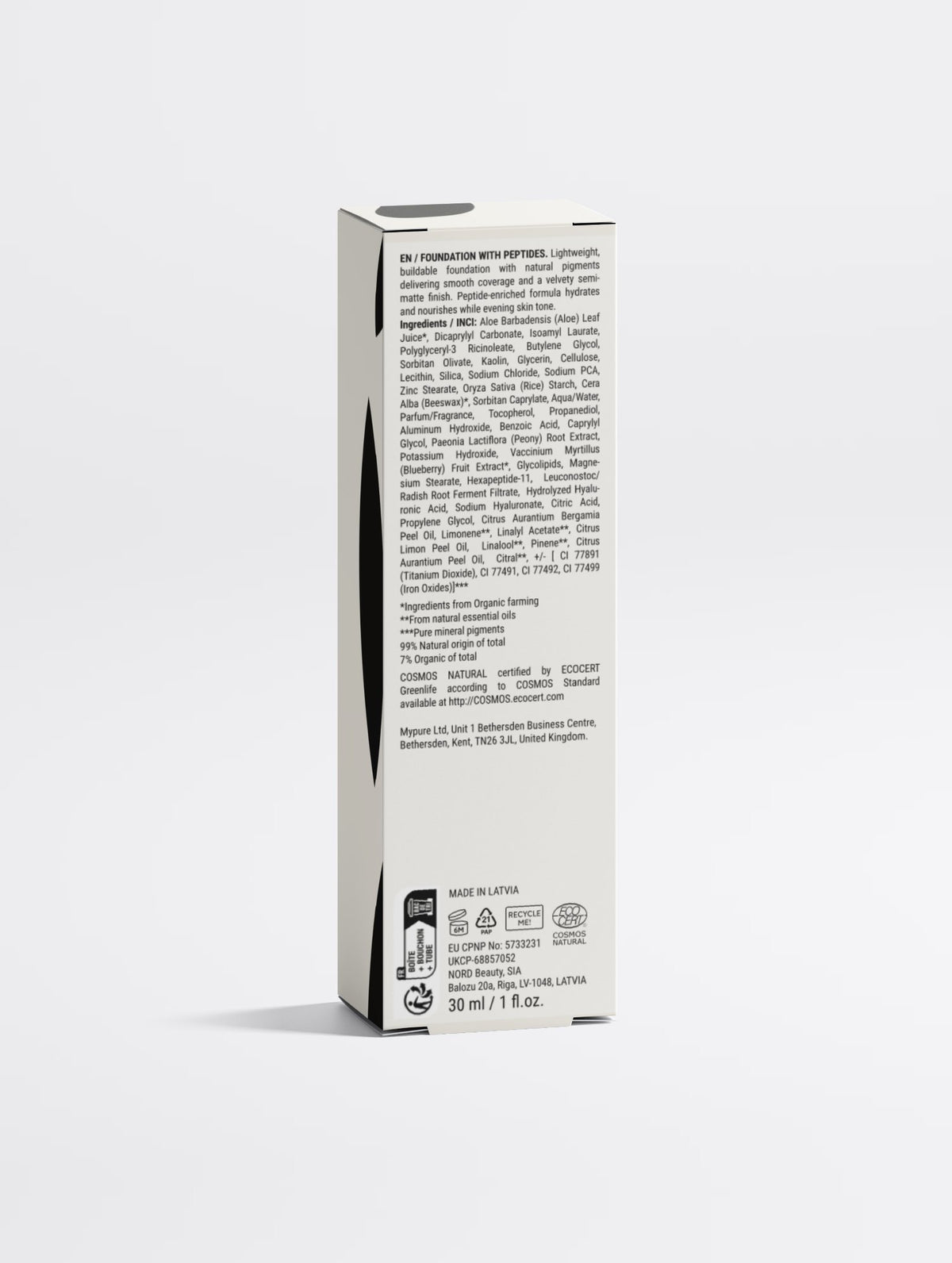 Foundation with Peptides, 10 Light Warm