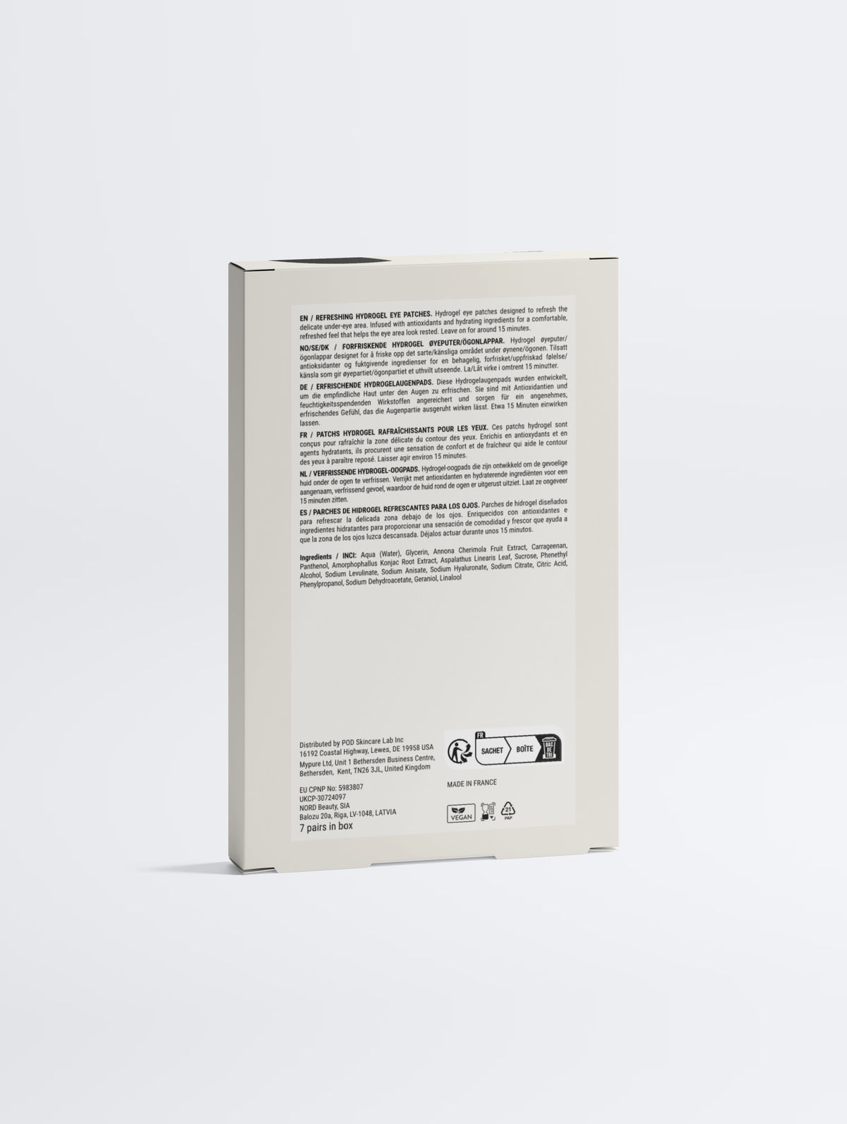 Anti-Fatigue Hydrogel Eye Patches